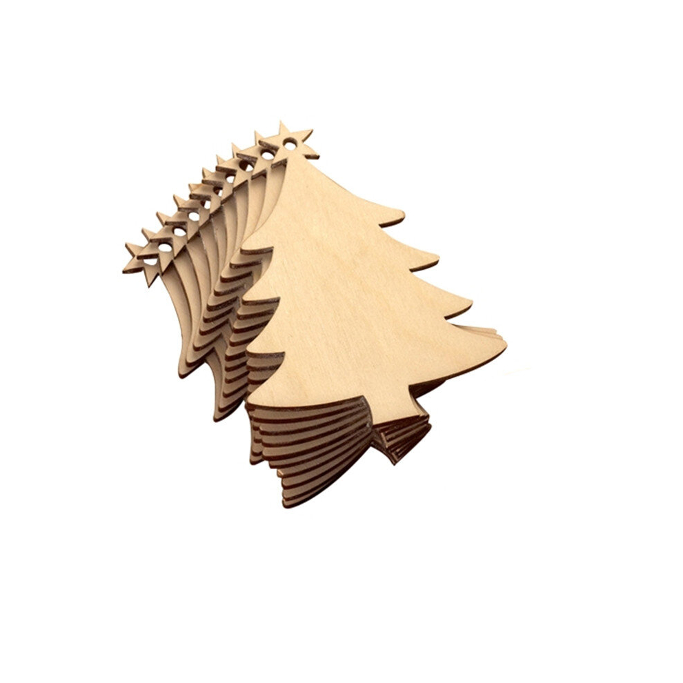 6 SET Wooden Hanging Plaque Christmas Tree Pendants Party Decor Ornaments-image-OPC-PD6HZV7-NEW