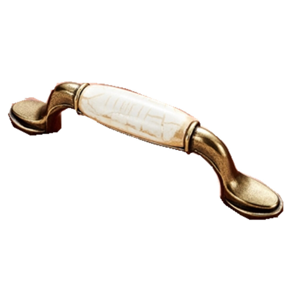 3Pcs 5012_96 Marble Texture Ceramic Closet Cabinet Handle Pitch: 96Mm 7061857238360