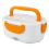 Portable Lunch Box Food Container Car Electric Heating Food Warmer Rice Container(Orange) 1