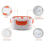 Portable Lunch Box Food Container Car Electric Heating Food Warmer Rice Container(Orange) 3