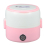 1.2L Single Layer 250W Multi-function Stainless Steel Inner Insulated Cooking and Heating Lunch Boxes, Size: 17*16cm(Pink) 1