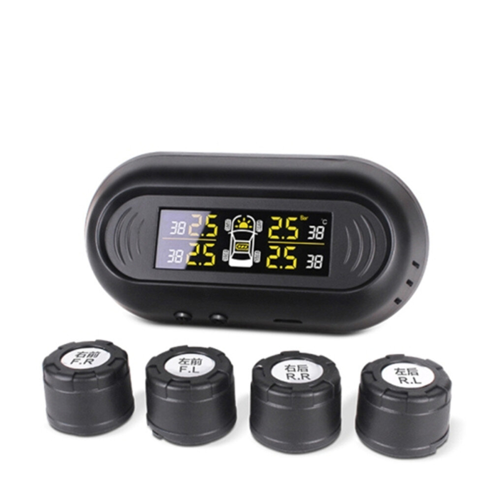 Universal Car Wireless Solar Energy Tire Monitor Pressure Alarm System 6913664852936