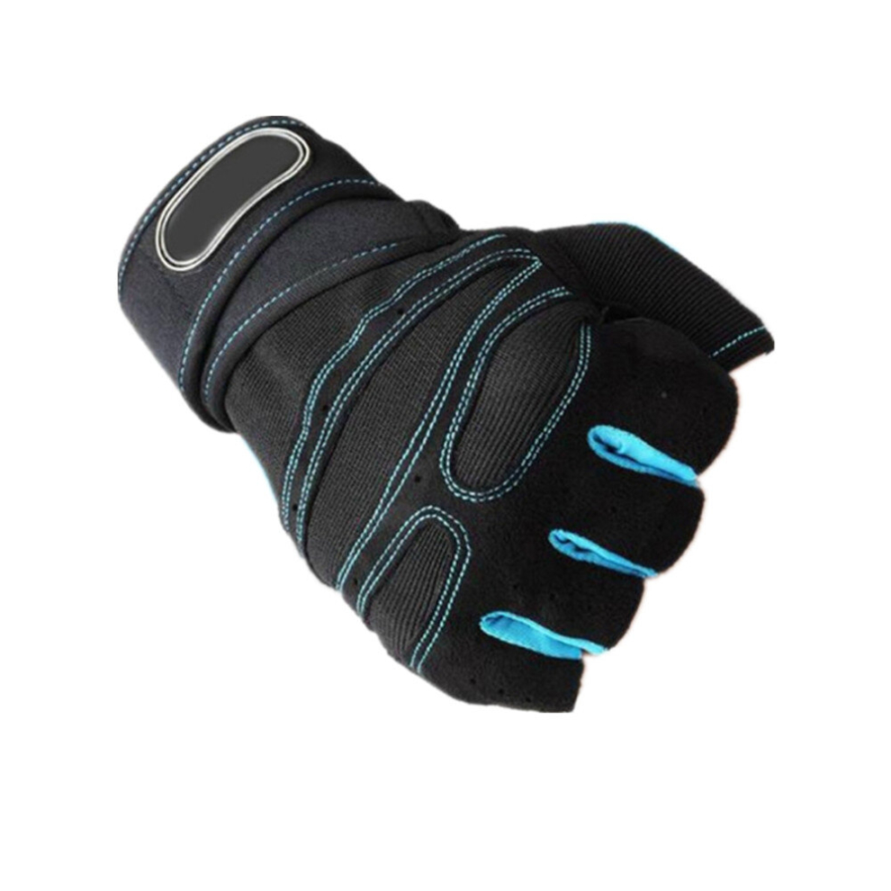 Photos - Other Trainers Gym Gloves Heavyweight Sports Exercise Weight Lifting Gloves Body Building Training Sport Fitness Gloves, Size:L(Sky blue)