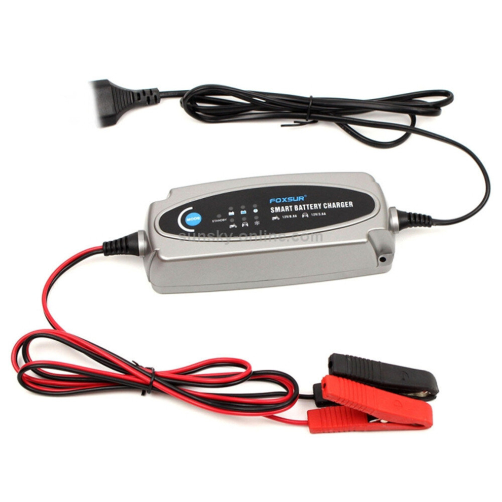 0.8A / 3.6A 12V 5 Stage Charging Battery Charger For Car Motorcycle, Uk Plug 6913664858990