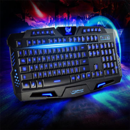 Tri-Color Backlit Mechanical-Feel Gaming Keyboard, Ergonomic, Anti-Static, Water-Resistant, No Software Needed 1