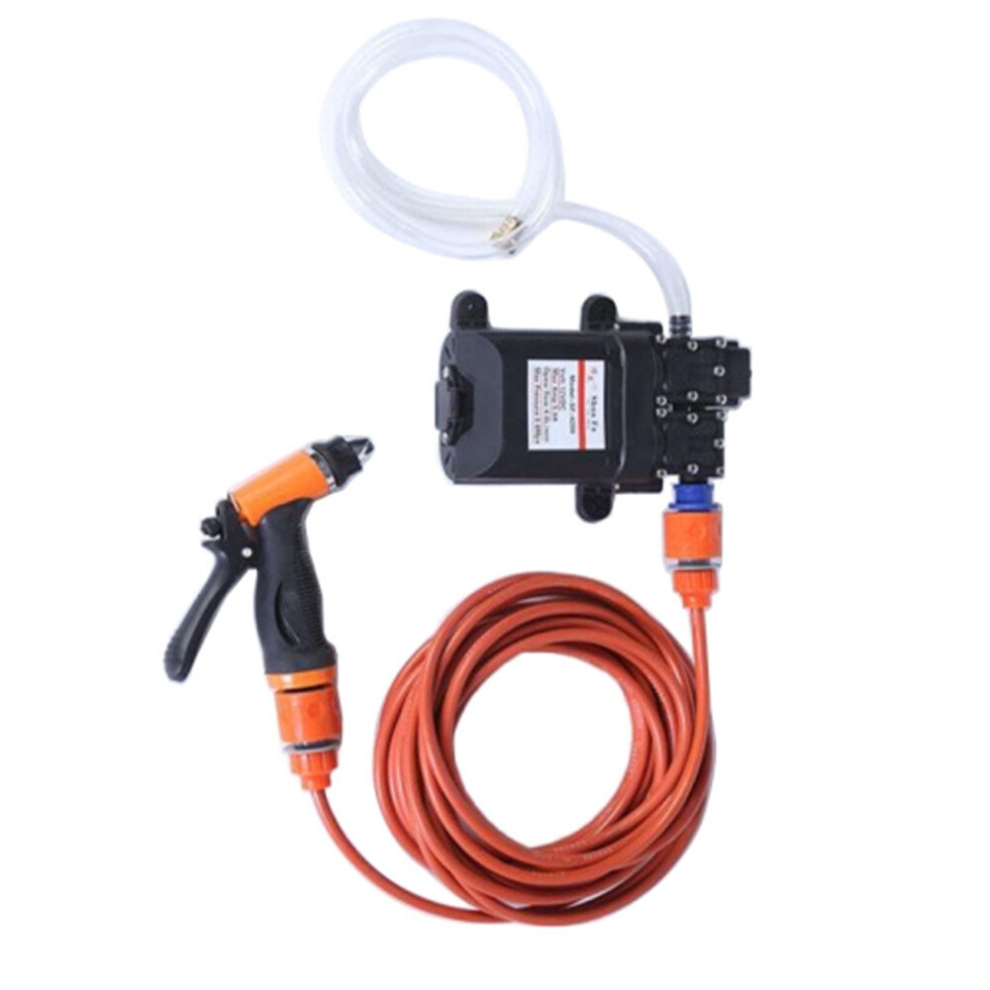 12V Car Washer Gun Pump High Pressure Cleaner Care Washing Machine Electric Cleaning Auto Device Orange 6913664853490