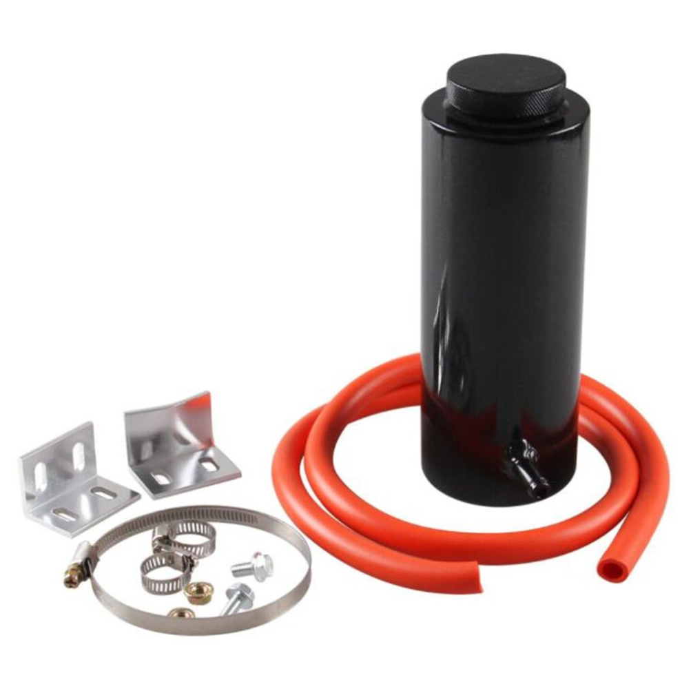 Universal Radiator Coolant Aluminum Catch Tank Overflow Reservoir Capacity: 800Ml (Black) Black 6913664847895