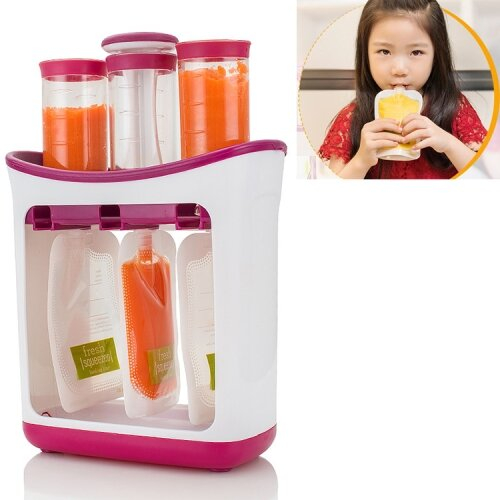 Multi-function Home Kitchen Manual Baby Food Storage Bag Dispenser Children Puree Squeezer 1