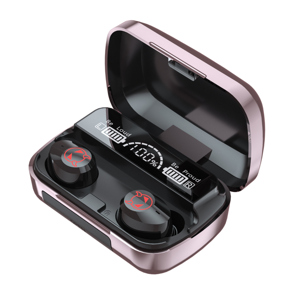 Tws Bluetooth 5.1 Earphones 1200Mah Charging Box Wireless Headphone M23 Stereo Sports Waterproof Earbuds Headsets For Xiaomi - Red/Pink 766261487331