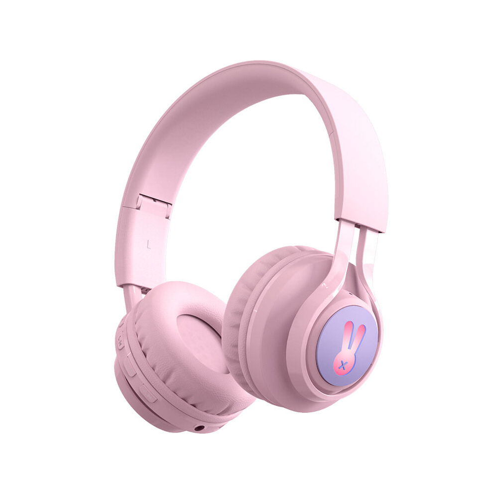 Headset Bluetooth Headphones Wired Wireless Cute Up Rgb Headphones Music Girls Headphones - Light/Pink 766261487379