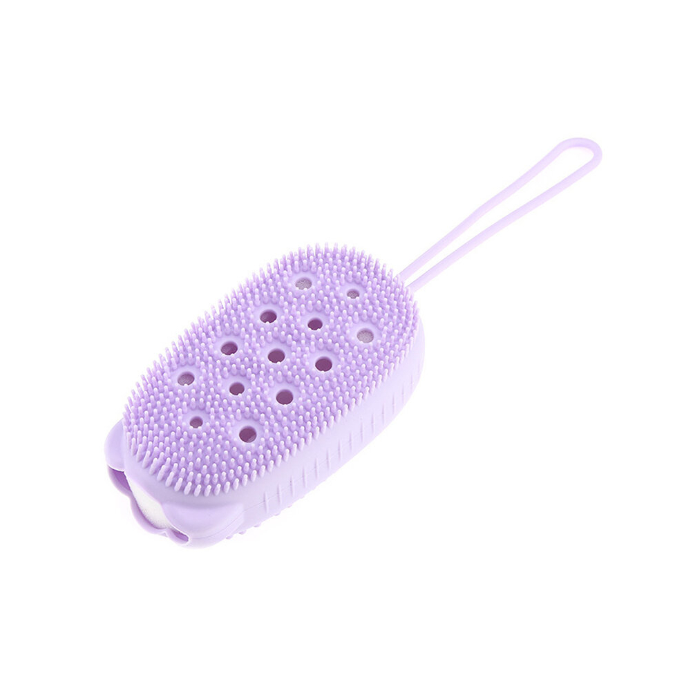 Dsport 8 Pcs Silicone Body Scrub Exfoliating Shower Scrub Sponge Bubble Bath Brush Massager Cleansing Pad Bathroom Accessories