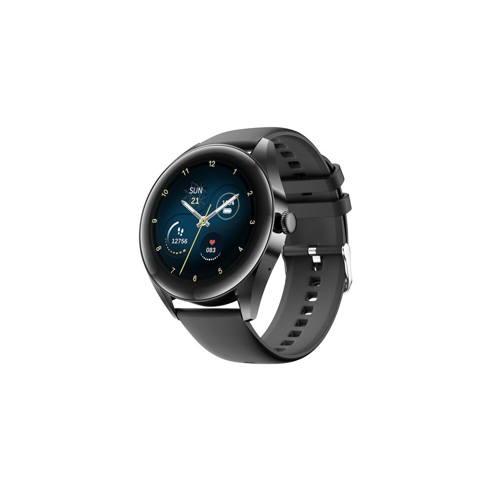 Kumi Gw3 Smartwatch For Men 1.32Inch Hd Color Screen With Bluetooth Call Heart Rate Monitoring Multi-Sport Modes - Black 766261512088