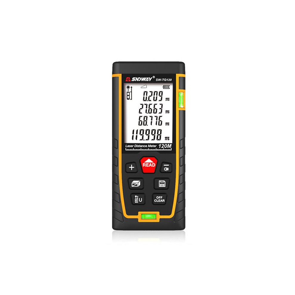 Sndway Double Horizontal Bubble Rangefinder Laser Distance Meter Range Hand Tool Device Sw-Tg120 6913664823615