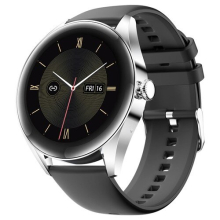 KUMI GW3 Smartwatch für Männer 1,32 Zoll HD-Farbbildschirm mit Bluetooth-Anruf Herzfrequenzüberwachung Multi-Sport-Modi - Silber