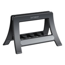 Xiaomi OATSBASF Vertical Laptop Stand Holder Gravity Thickness Desktop Holder For MacBook Air Pro iPad HP Xiaomi Dell Samsung Bracket - Black