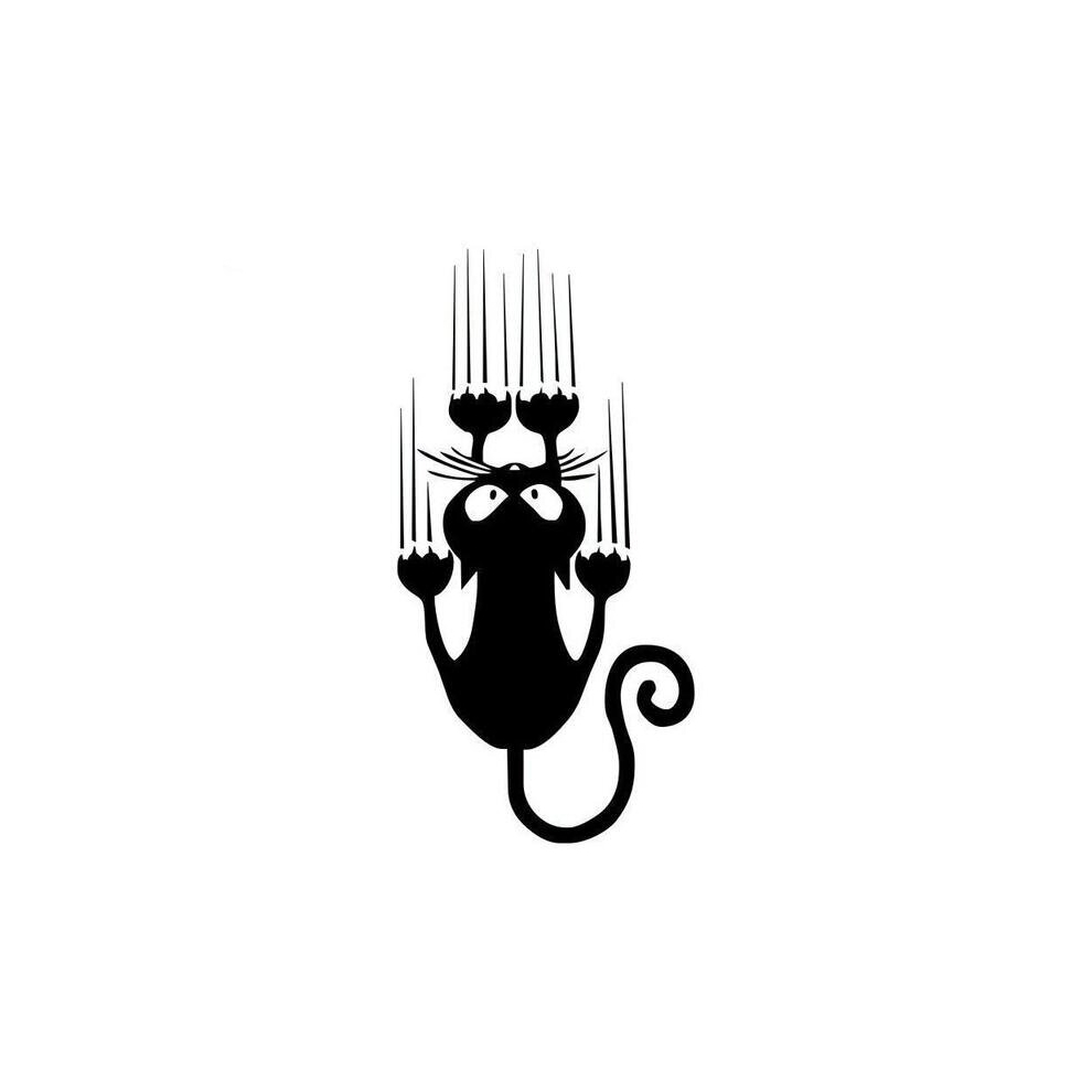 6 Pcs Cat Pattern Car Sticker Funny Animal Vinyl Decal Car Window Bumper Stickers 6913664849240