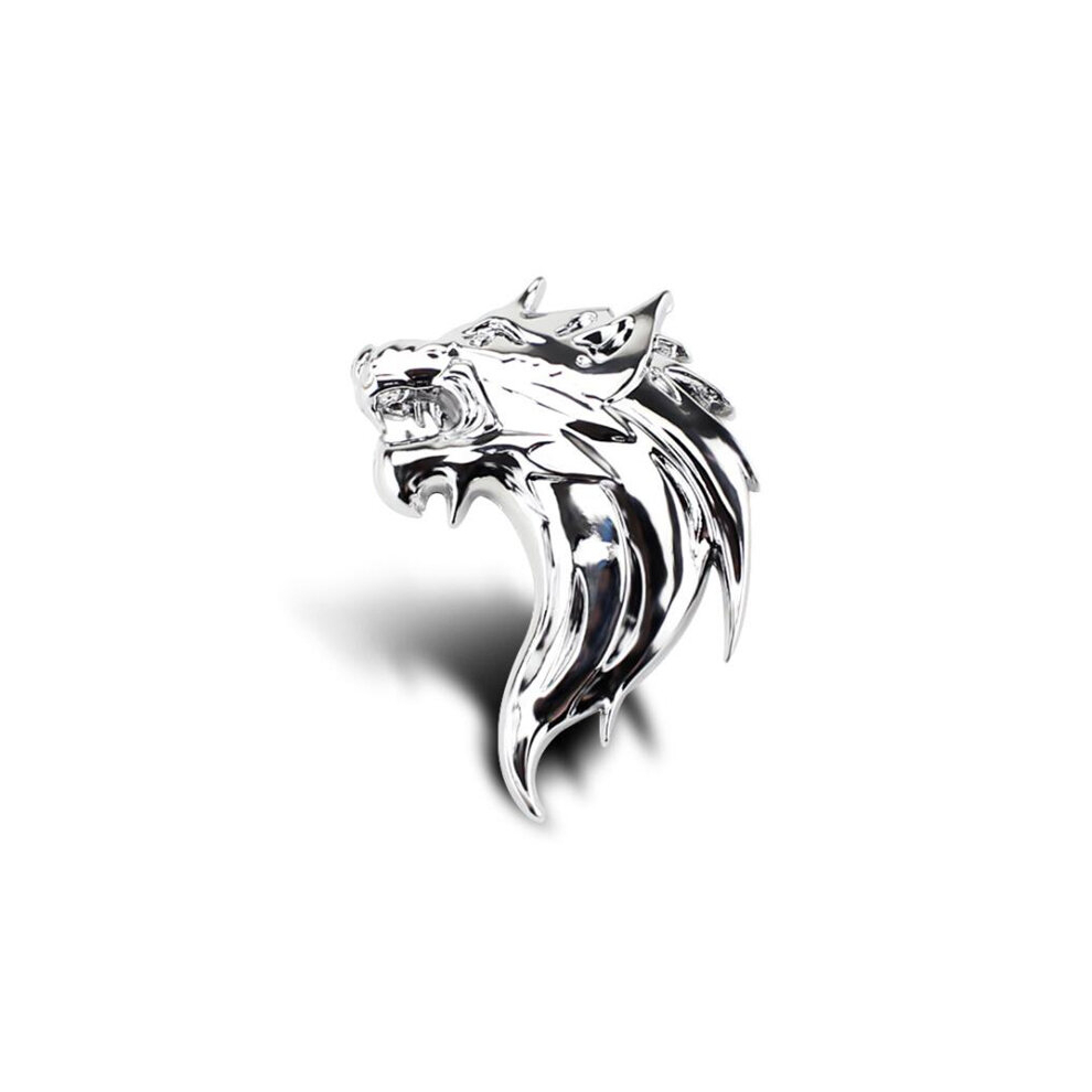 Wolf Head Shape Shining Metal Car Free Sticker 6913664849288