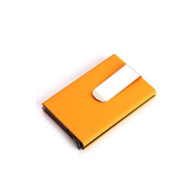 Frosted Antimagnetic Solid Color Credit Card Holder Money Clip Wallet