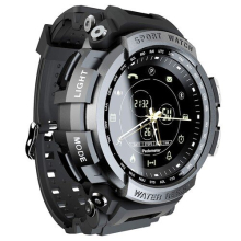 LOKMAT MK28 Smartwatch, IP68, wasserdicht, Fitness-Tracker, Schrittzähler, Erinnerung, Bluetooth-Smartwatch für iOS und Android, Schwarz