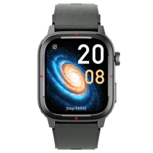 Makibes Q25 Smartwatch Bluetooth Calling Watch 1,7 Zoll Touchscreen Herzfrequenz SpO2 BP Monitor - Schwarz