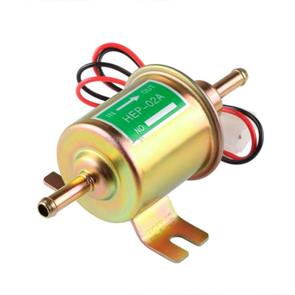 Hep-02A Universal Car 24V Fuel Pump Inline Low Pressure Electric Fuel Pump (Gold) Gold 6913664855449