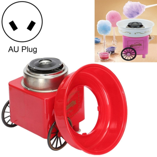 Retro Trolley Mini Cotton Candy Machine, Specification:Australian Regulations 220 V(Red) 1