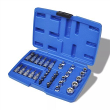 Torx Bits og Star Socket Sett 34 stk med oppbevaringsveske