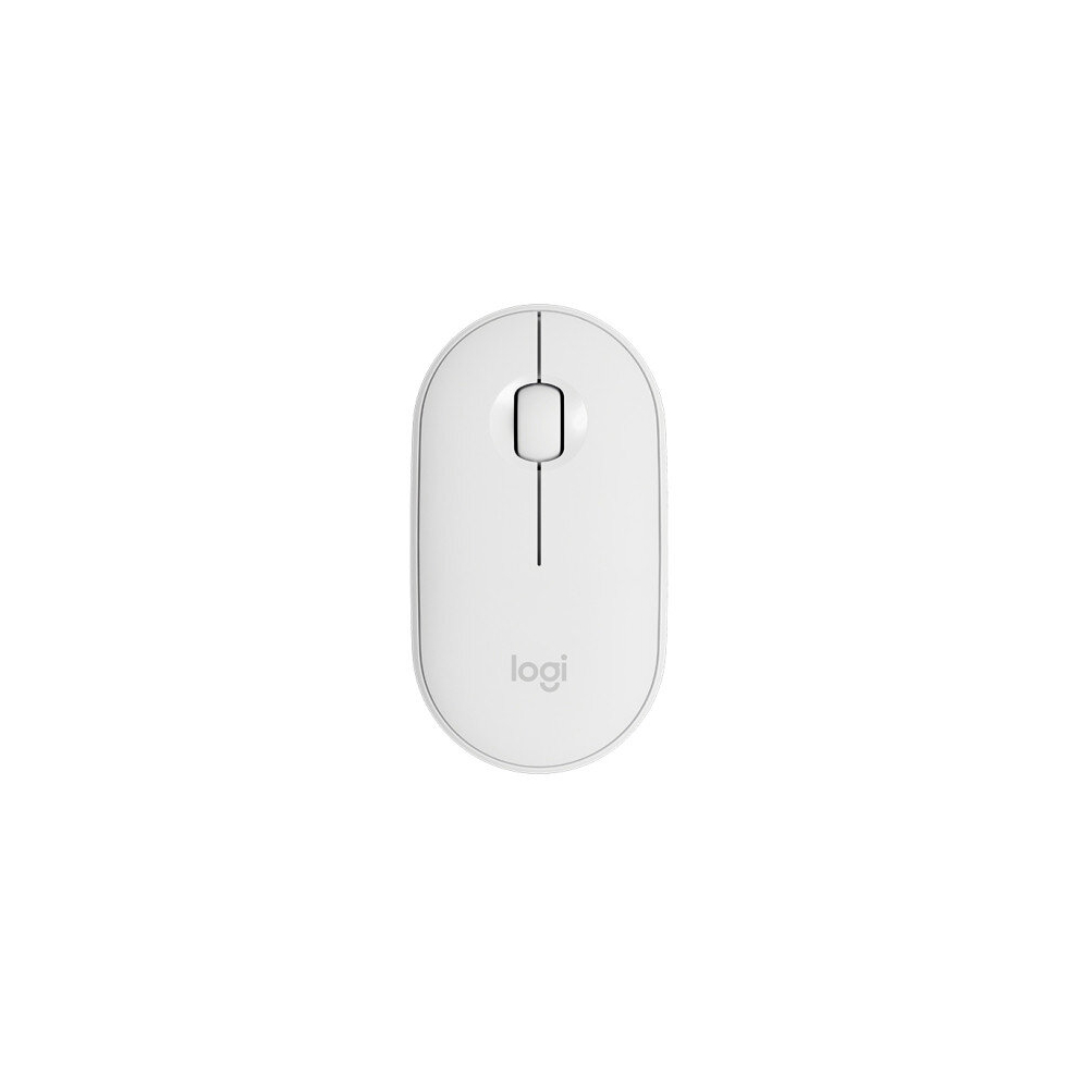 Pebble Cobblestone Shape Thin 3-Keys 1000Dpi Mute Wireless Bluetooth Optical Mouse, Wireless Range: 10M (White) White 6913664841251