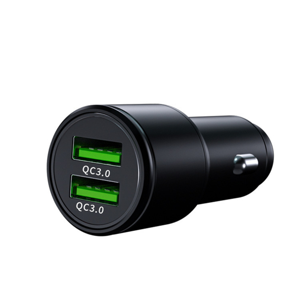 Qc3.0 Car Charger Fast Charging Car Cigarette Lighter Usb Quick Charging Charger - Black 766261474447