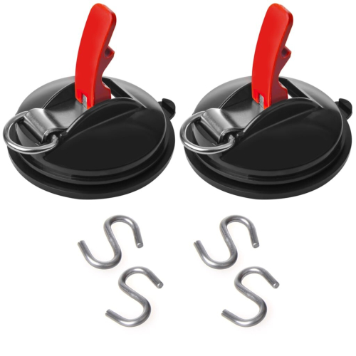 ProPlus 2 pcs Suction Cup Fasteners with Rings and 4 S-hooks 1