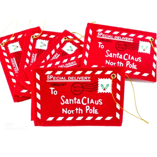 10 PCS Felt Embroidery Envelope Candy Bag Christmas Decoration 1