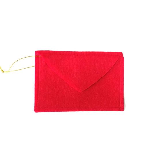10 PCS Felt Embroidery Envelope Candy Bag Christmas Decoration 2