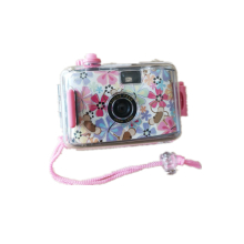 Flowers Pattern Retro Film Camera Mini Point-and-shoot Camera for Children 5m Waterproof