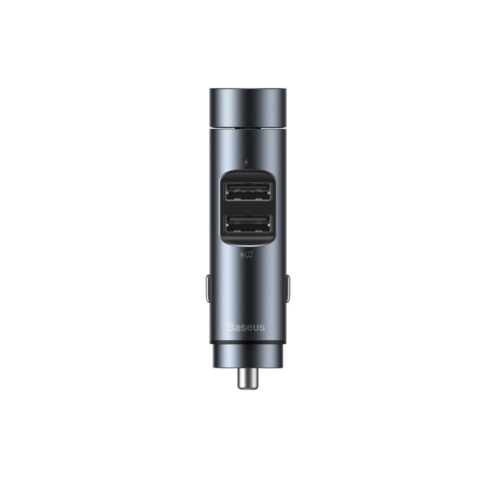 Fm Transmitter Car Wireless Bluetooth 5.0 Fm Radio Modulator Car Kit 3.1A Usb Car Charger Handsfree Aux Audio Mp3 Player - 15W Grey 766261474195