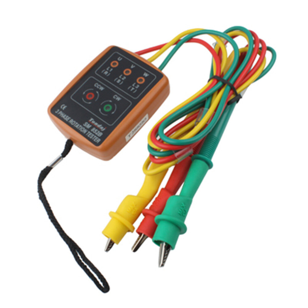 Sm852b 3 Phase Rotation Tester Indicator Detector Meter(Orange) 6913664826920