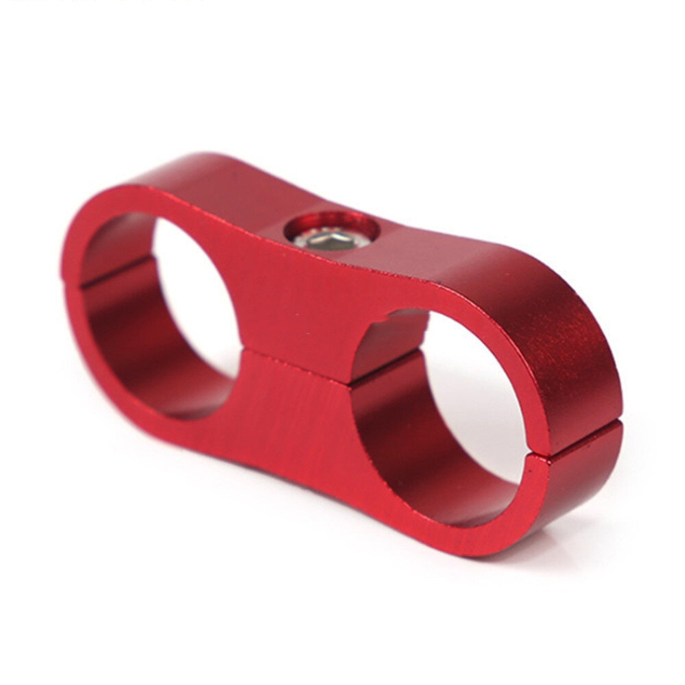 2 Pcs An4 Automotive 2-Hole High Pressure Fixing Clip Car Tubing Clamp Aluminum Alloy Separator Random Delivery 6913664855791