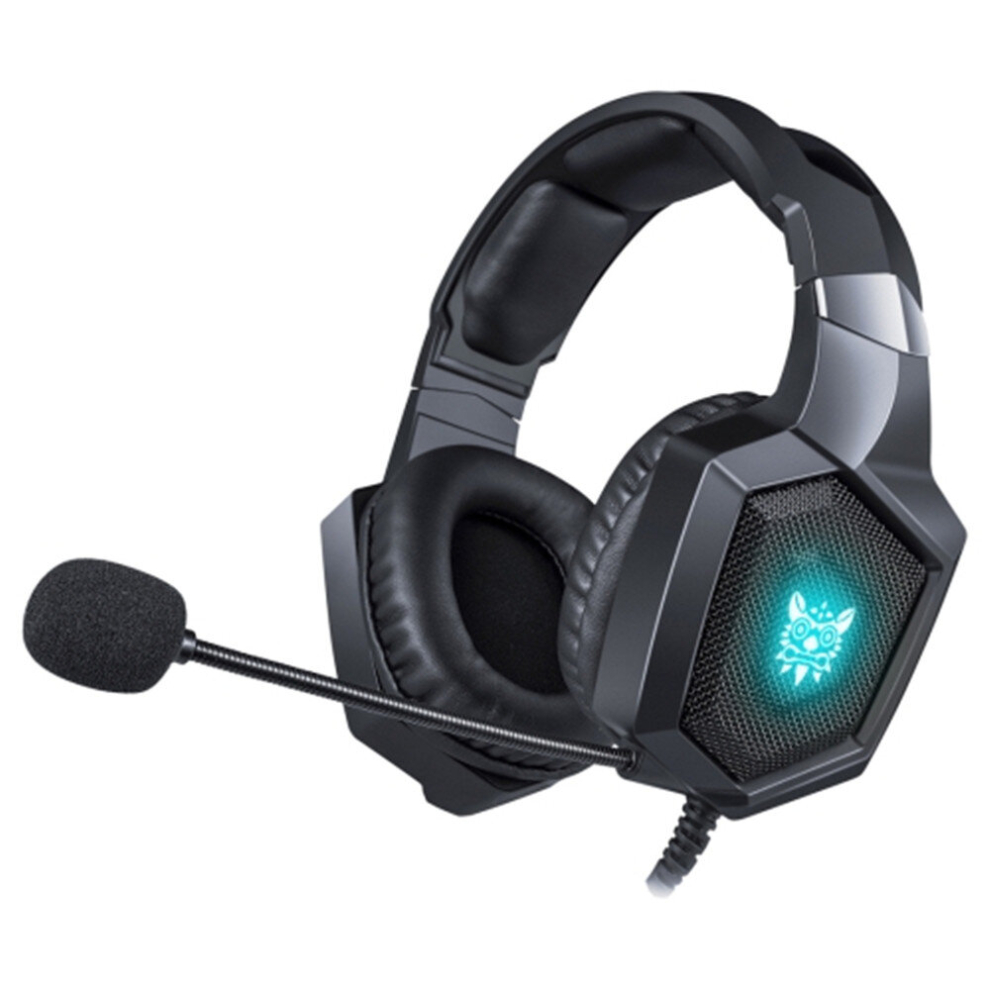 K8 Over Ear Bass Stereo Surround Gaming Headphone With Microphone & Rgb Color Changing Lights(Black) Black 6913664843934