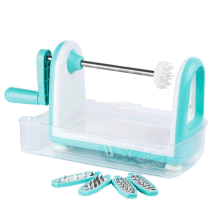 C317 Multifunctional Household Kitchen Spiral Vegetables Cutter Potato Grater (Blue)