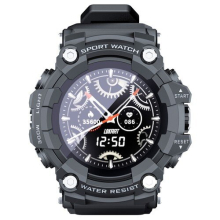 LOKMAT ATTACK Bluetooth Smartwatch 1,28 Zoll TFT-Touchscreen Herzfrequenz-Blutdruckmessgerät IP68 Wasserdicht 25 Tage Standby-Zeit - Schwarz