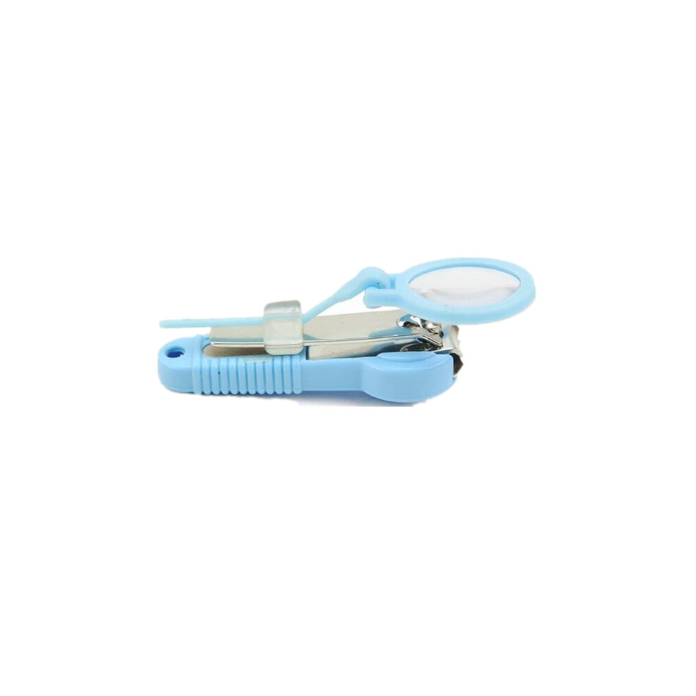Dsport Light 4Pc Elderly Pocket Finger Toe Nail Clipper Cutter With Magnifying Glass Trimmer Manicure Pedicure Care Scissors Tools