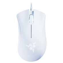 Razer DeathAdder Essential Optische Gaming-Maus in Profiqualität, ergonomisch, 6400 DPI einstellbar (Nylonkabel) – Weiß