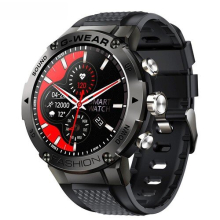 LEMFO K28H Smartwatch 1,32-Zoll-IPS Clear Full-Touchscreen Herrenuhr mit BT-Anruf - Schwarz