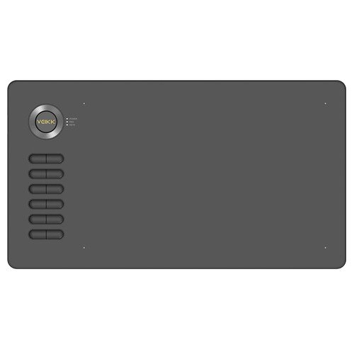 A15 Pen Tablet 10x6inch 12 Shortcut Keys Support Windows Android Mac Linux for Professional Designer - Black