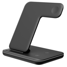 Multifunktionales 15W 3-in-1 Magnetisches Drahtloses Ladegerät Für iPhone / iWatch / Kopfhörer, Schnellladebasishalterung - Schwarz