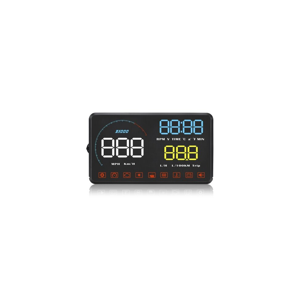 A9 5.5 inch Universal Car OBD2 HUD Vehicle-mounted Head Up Display (Blue)-image-OPC-PD6J7NG-NEW