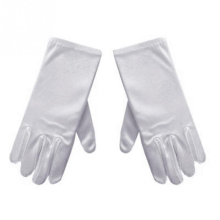 10PAIRS Unisex Kids Gloves Short Satin soft Elastic Gloves for Children Girls Boys Performance Dance Speech Gloves One Size(white)