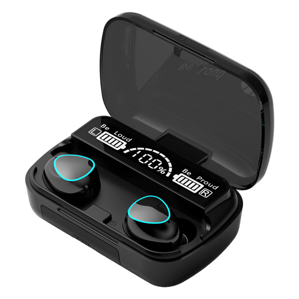 Tws Wireless Bluetooth 5.1 2000Mah Noise Cancelling In-Ear Headphones With Mic For Sports Listening To Music - Black 766261494230