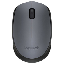 Logitech M170 Office Kabellose Maus, 3 Tasten, 1000 DPI, symmetrisches Design für Mac, Windows-Computer, Laptop – Grau