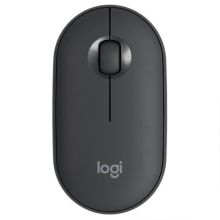 Logitech Pebble Kabellose Maus Bluetooth 2,4 GHz Stummschaltung Dual-Modi Tragbar für PC Laptop - Schwarz