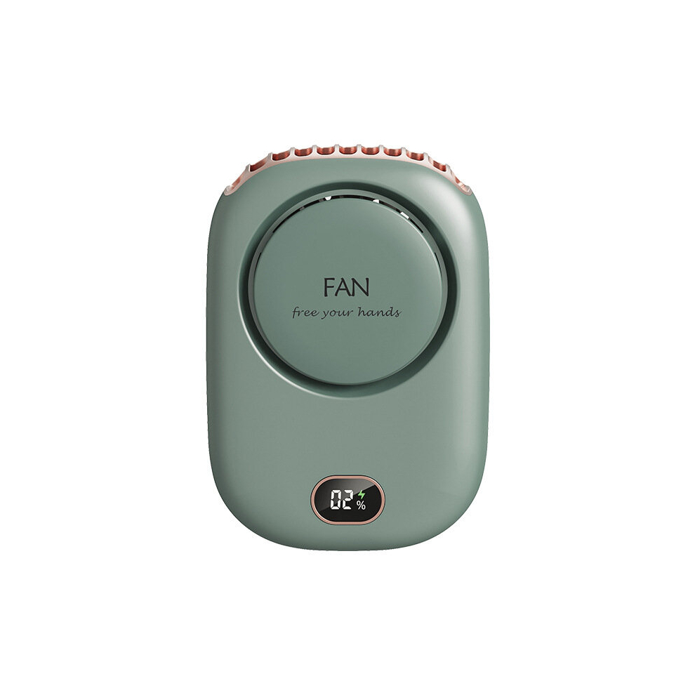 Mini portable neck fan usb charging bladeless fan hanging fan with mute digital screen small electric fan cooling-image-OPC-PD6J7WV-NEW